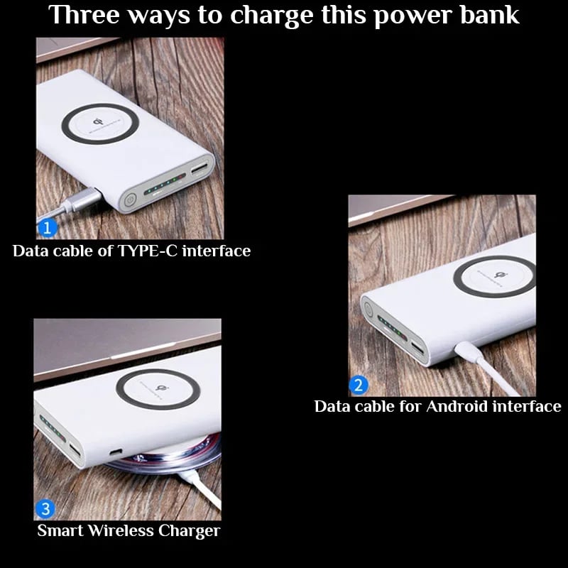 MSL 20000mAh Wireless Power Bank with Magnetic Charging and LED Display