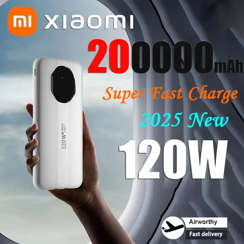 MSL 20000mAh 120W Power Bank with Built-In Cable and Fast Charging