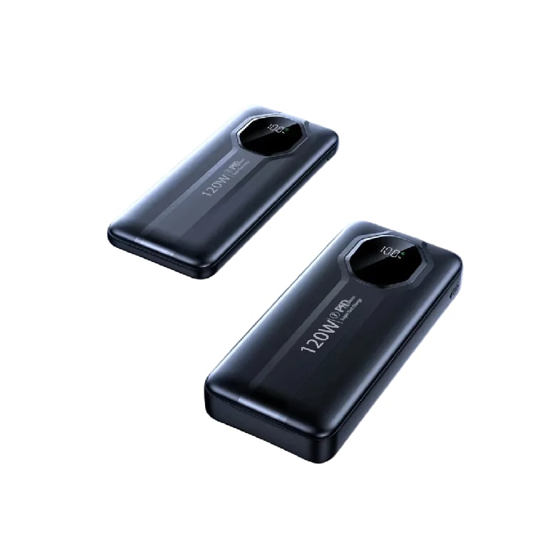 MSL 20000mAh 120W Power Bank with Built-In Cable and Fast Charging