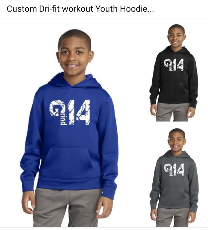 Image of CUSTOM DRI-FIT YOUTH HOODIE SM-XL