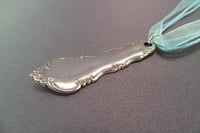 Image 2 of Scrollwork Flatware Pendant, Vintage Silverplate Fork Handle - K0056