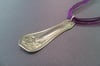 Flatware Pendant, Vintage Silverplate Fork Handle - K0050