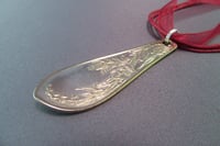 Image 2 of Flatware Pendant, Vintage Silverplate Floral Fork Handle - K0049