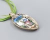 Vintage Enamel Georgian Scene Collector Spoon Pendant - K0311