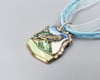 Enamel Woodsy Bird Pendant, Vintage Silverplate Collector Spoon Handle - K0282