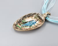 Image 2 of Enameled "Blue Boy" Spoon Pendant, Vintage Collector Spoon - K0317
