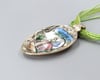 Vintage Enamel Georgian Scene Collector Spoon Pendant - K0311