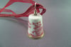 Thimble Pendant, Vintage Porcelain Red & White Farm Scene Thimble - K0065