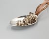 Spoon Pendant with Tumbled Smoky Quartz Chips, Vintage Silverplate Teaspoon - K0184