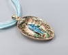 Enameled "Blue Boy" Spoon Pendant, Vintage Collector Spoon - K0317