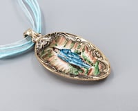 Image 3 of Enameled "Blue Boy" Spoon Pendant, Vintage Collector Spoon - K0317