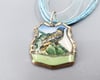 Enamel Woodsy Bird Pendant, Vintage Silverplate Collector Spoon Handle - K0282