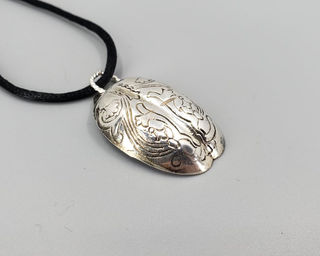 Anointing Spoon Pendant, Sterling Silver - K0155