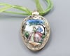 Vintage Enamel Georgian Scene Collector Spoon Pendant - K0311