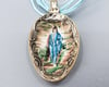 Enameled "Blue Boy" Spoon Pendant, Vintage Collector Spoon - K0317