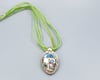 Vintage Enamel Georgian Scene Collector Spoon Pendant - K0311