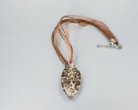 Image 5 of Spoon Pendant with Tumbled Smoky Quartz Chips, Vintage Silverplate Teaspoon - K0184