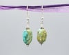 Turquoise Nugget &amp; Sterling Earrings - K0267