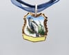 Pretty Enameled Bird Pendant, Vintage Silverplate Collector Spoon Handle - K0285