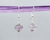 Carved Amethyst &amp; Sterling Earrings - K0215