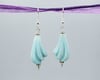 Carved Amazonite &amp; Sterling Earrings - K0265