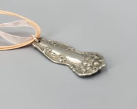 Image 2 of Flatware Handle Pendant, Vintage Silverplate Fork Handle - K0146