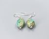 Turquoise Nugget &amp; Sterling Earrings - K0267