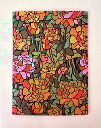 Image 3 of Peonies-Woven Mending Sticker Patch