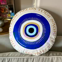 Image 1 of The Universe Needs Your Magic Round Throw Pillow