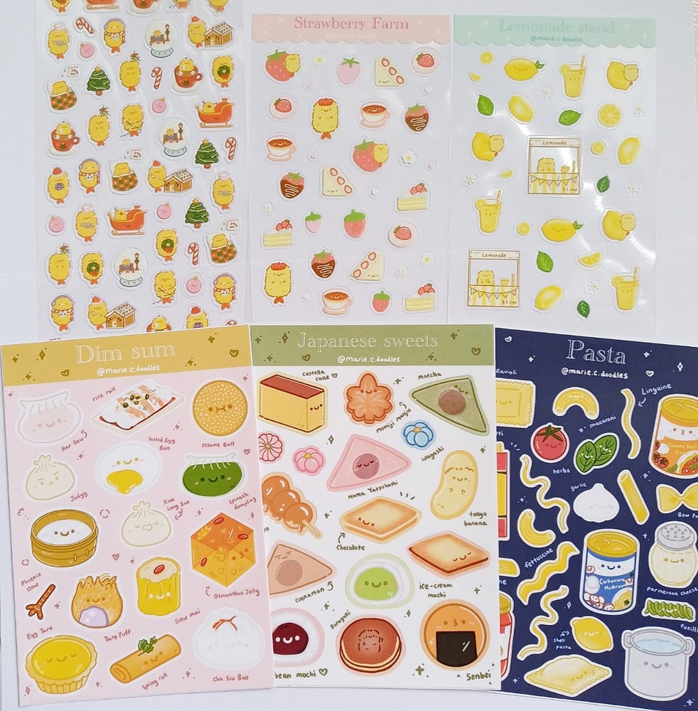 Image of Matte & Transparent Sticker Sheets