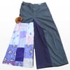 Grey Super Baggy Patchwork Pants 34"