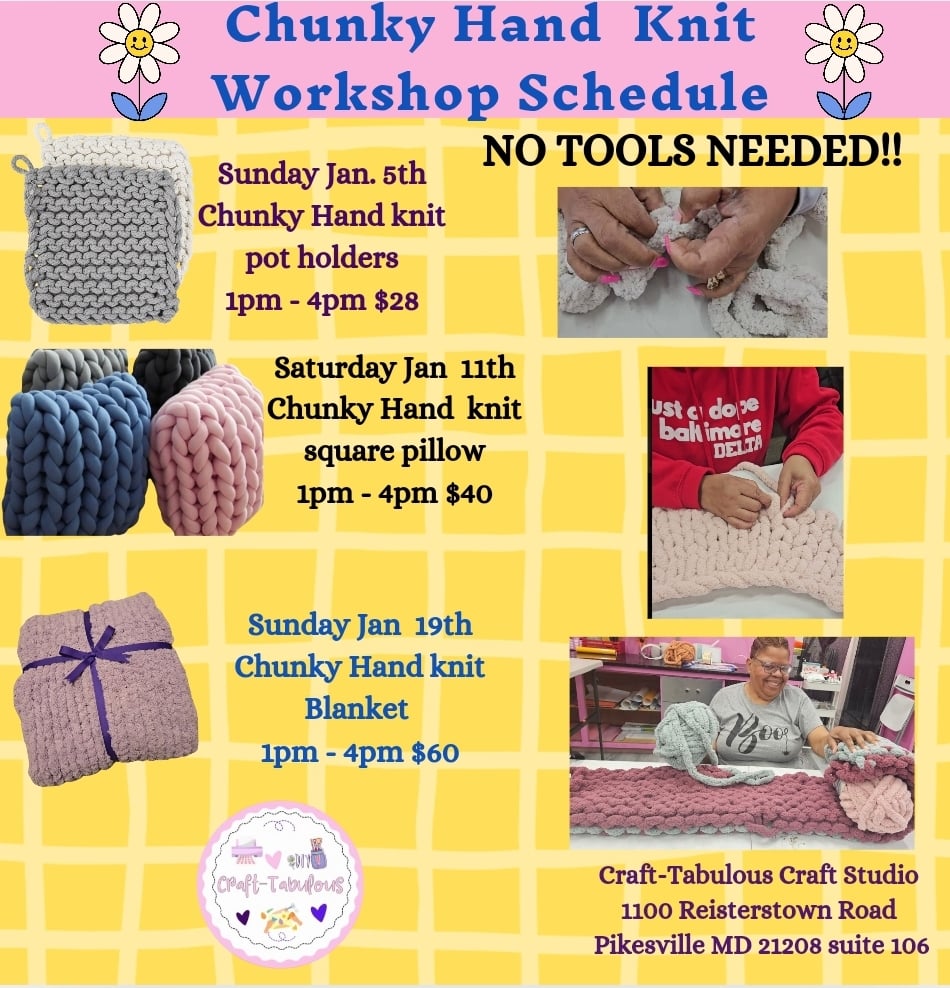 Image of Chunky hand knit workshops 