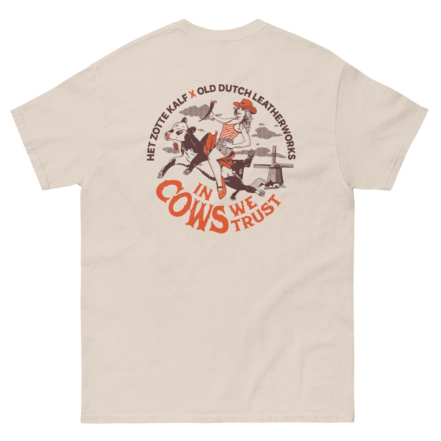 Image of Men's Ultra Cotton Tee "In Cows We Trust" natural