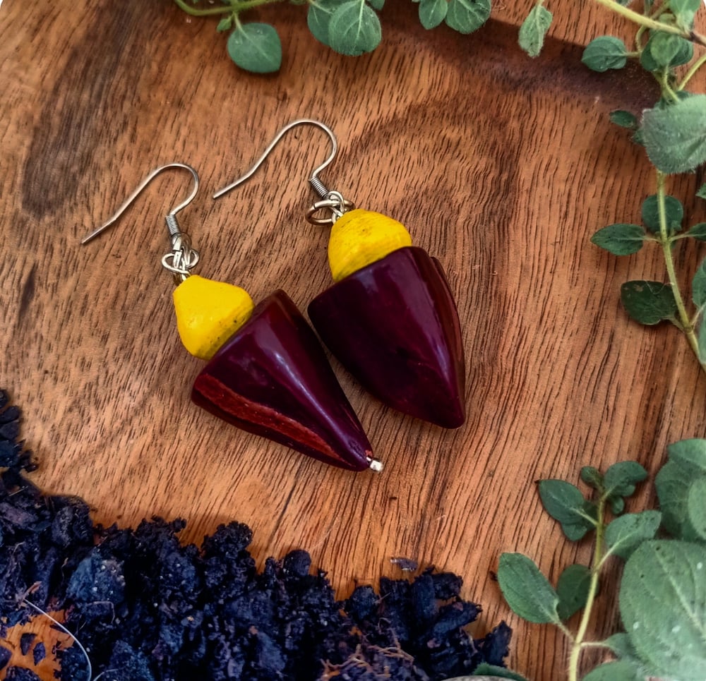 Image of Earthy Gaia Paper Earrings  - OOAK