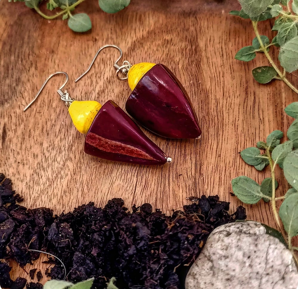 Image of Earthy Gaia Paper Earrings  - OOAK