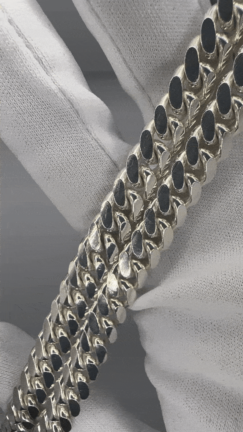 Image of 28" Vintage Sterling Silver Cuban Link Chain