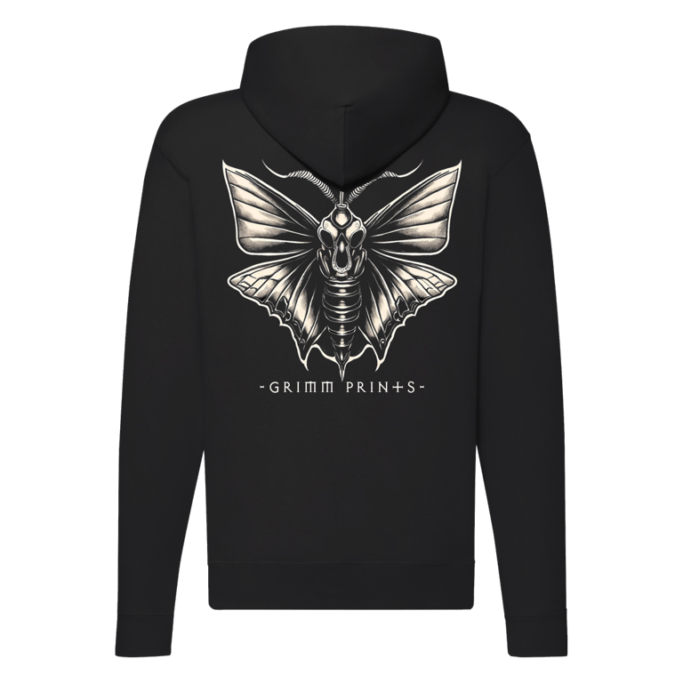 Death moth over hoodie 