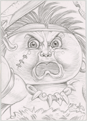 Image of Original Mad MIKE - Savage STUART pencil sketch card......