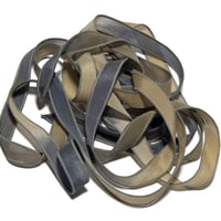 Image 3 of 1PC. TIME CAPSULE  42" Hand Dyed Finished Edge Silk Wrist Wrap Bracelet/Jewelry/Craft Ribbons