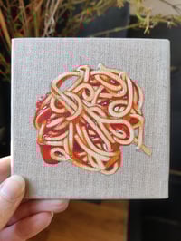 Image 1 of 'Spaghetti' Original mini oil painting