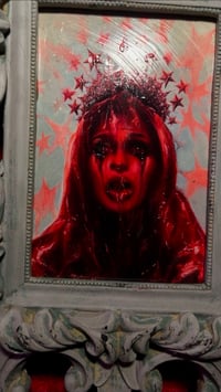 Image 5 of ‘VEIL OF SORROW’ [ Unique Mini Print - { 1/1 } ] - Hand Embellished Museum Archival Print
