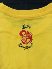 Image 2 of Little BoneTrail "Dino Skeleton" Yellow T-shirt - KIDS - Bone Trail Apparel