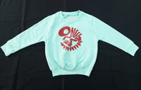 Image 1 of Little BoneTrail "Dyno skeleton" peppermint Crewneck - KIDS - Bone Trail Apparel