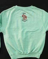 Image 2 of Little BoneTrail "Dyno skeleton" peppermint Crewneck - KIDS - Bone Trail Apparel