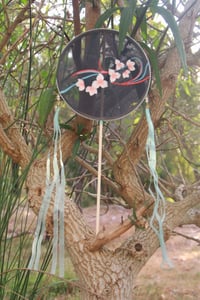 Image 2 of Museum Co-branded Chinese Traditional Handmade Silk Woven Fan -Plum Blossoms 