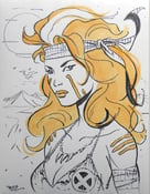 Image of SAVAGE LAND ROGUE ORIGINAL WATERCOLOR INK DRAWING