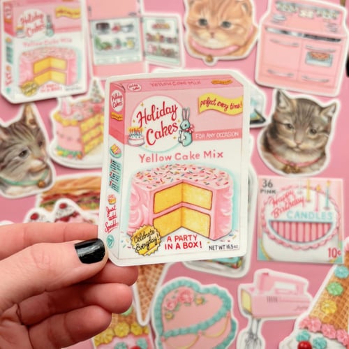 Image of Holiday Cake mix sticker 