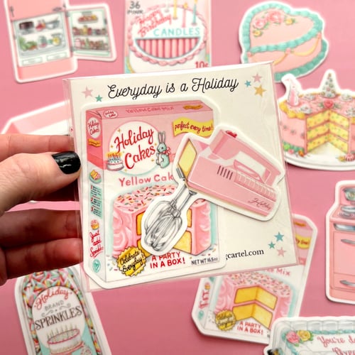 Image of Holiday Cake mix sticker 