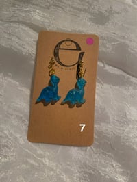 Image 4 of dinosaur earrings 
