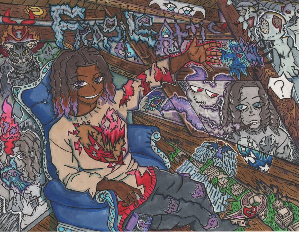 Image of "FRAGILE ATTIC" Poster Print